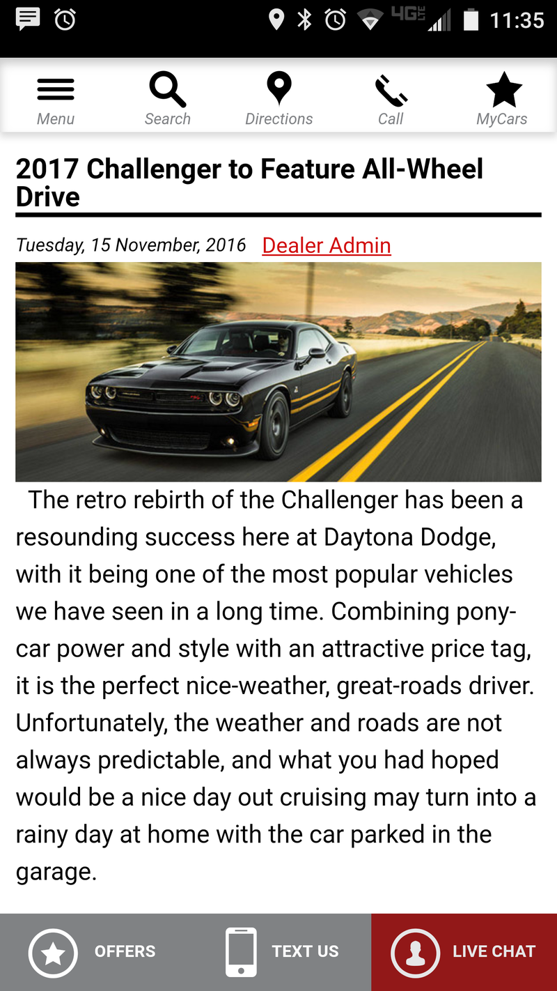 Illustration for article titled Did my local dealer announce the 2017 Challenger GT AWD before Dodge did?